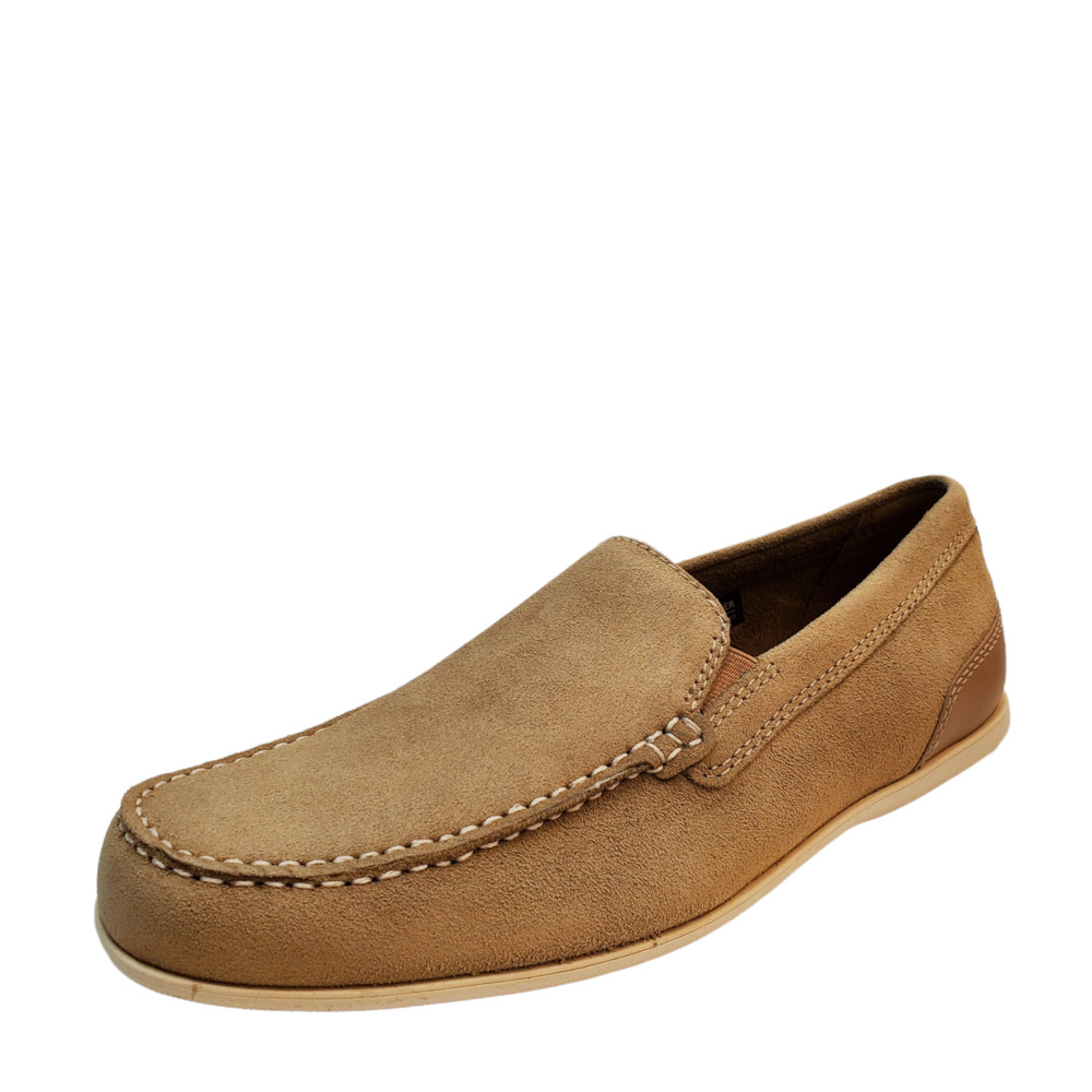 Rockport Mens Shoes Malcolm Venetian Leather Loafers  8.5M Tan Brown